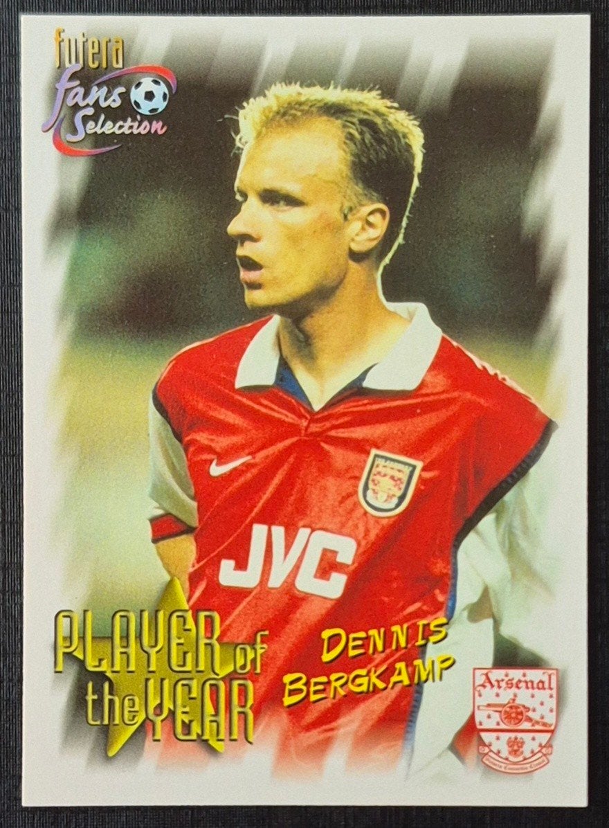 Futera Dennis Bergkamp - Arsenal FC 1998/1999, Ophalen of Verzenden, Zo goed als nieuw, Buitenlandse clubs, Poster, Plaatje of Sticker