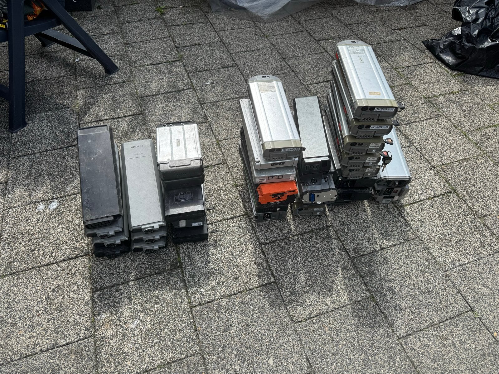 Partij 35 gebruikte e-bike accu's - diverse merken, Ophalen, Gebruikt