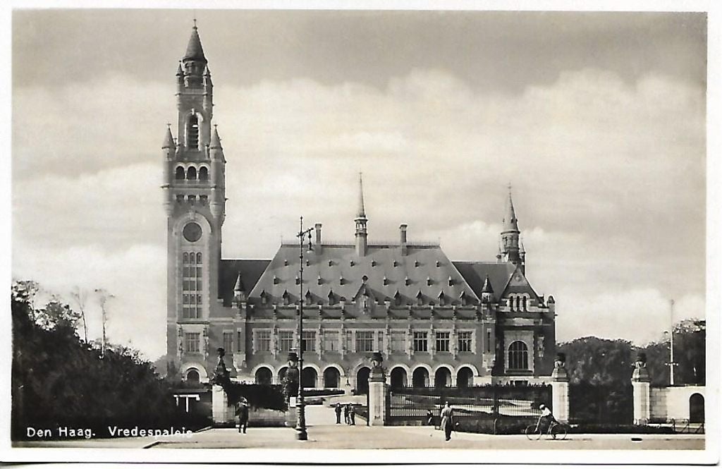 Den Haag- -Vredespaleis., Verzenden, 1920 tot 1940, Gelopen, Zuid-Holland