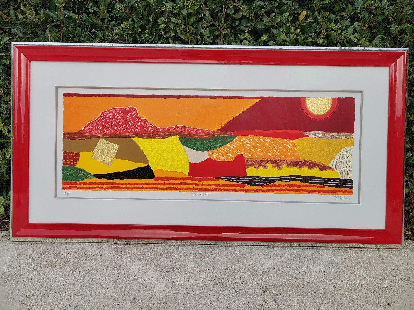 Ronald Boonacker - Curaçao - Zeefdruk - Gesigneerd, Gesigneerd, Ophalen, Landschappen, Zeefdruk