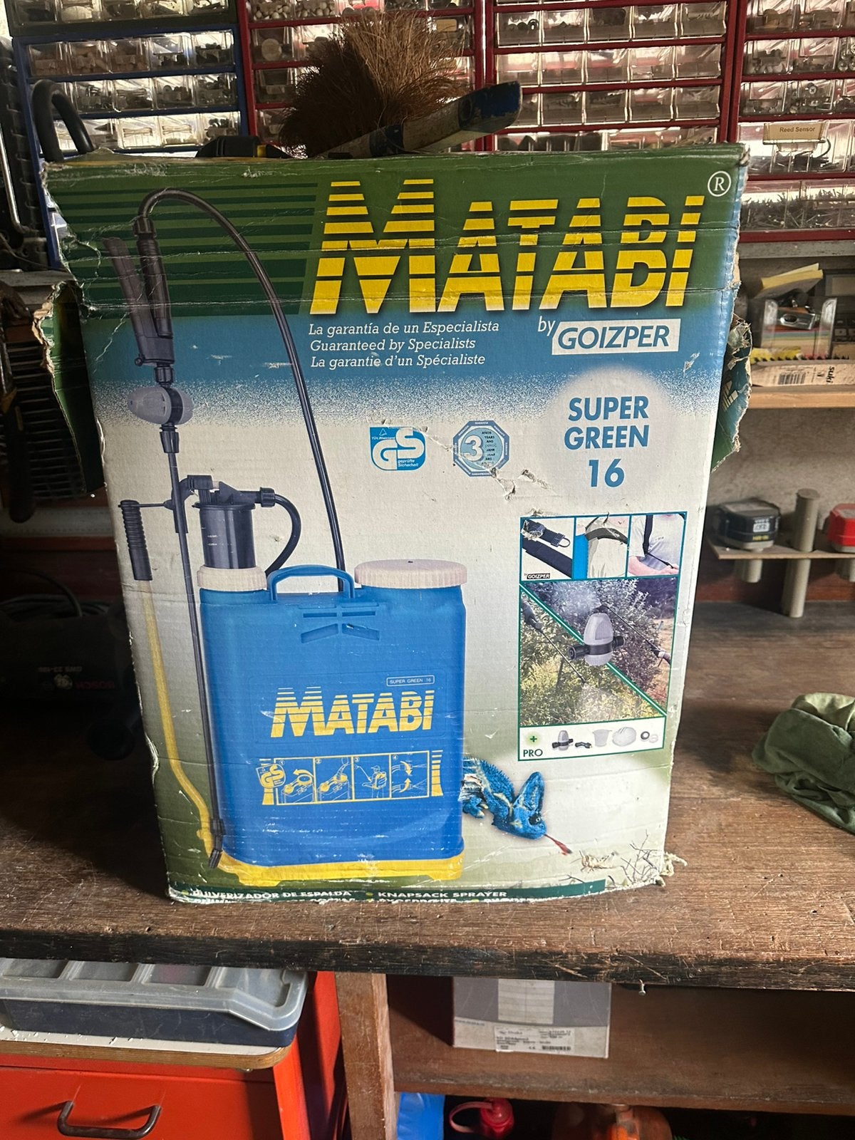 Gebruikte matabi super green 16 rugspuit, Ophalen of Verzenden, Zo goed als nieuw, Ongediertebestrijding
