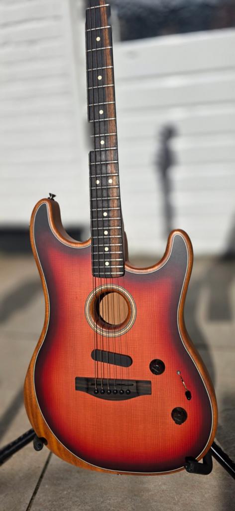 Fender Acoustasonic Stratocaster USA, Ophalen of Verzenden, Zo goed als nieuw, Solid body, Fender