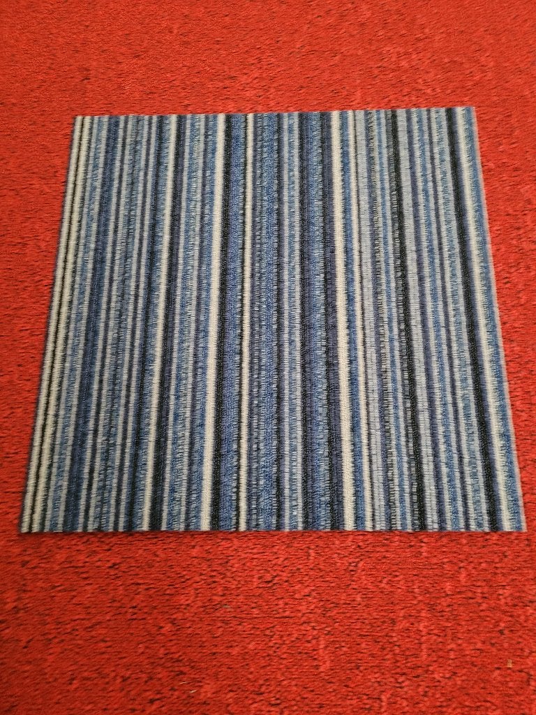 Restant Modulyss First Stripe Tapijttegels 78m2, Ophalen, 75 m² of meer, Blauw, Nieuw