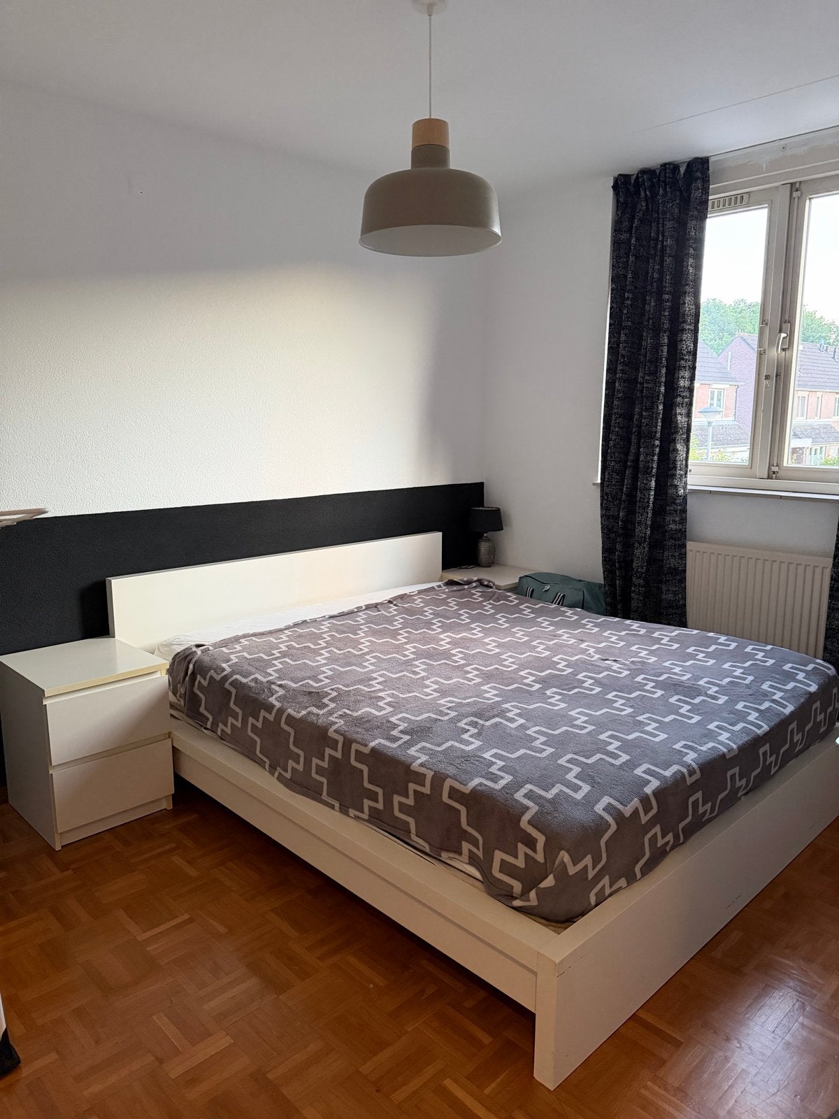 IKEA Malm bed 160 cm met lattenbodem en matras, Huis en Inrichting, Slaapkamer | Bedden, Ophalen, Gebruikt, Wit, Tweepersoons