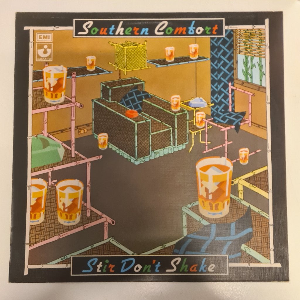 Southern Comfort. Stir don't shake., Inclusief binnenhoes, Ophalen of Verzenden, Gebruikt, 12 inch