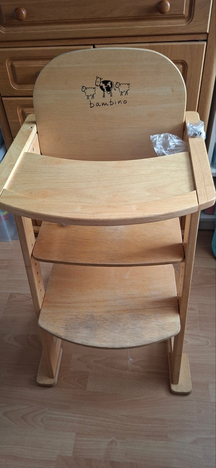 Bambino Meegroeistoel - Houten Kinderstoel, Kinderen en Baby's, Ophalen, Gebruikt, Meegroeistoel, Aanschuifbaar