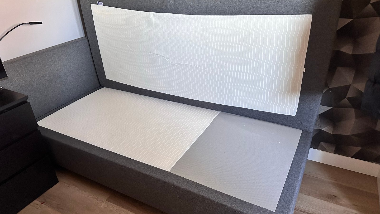 Boxspring 100x210 - Zo goed als nieuw, Ophalen, Tweepersoons, Zo goed als nieuw, 180 cm