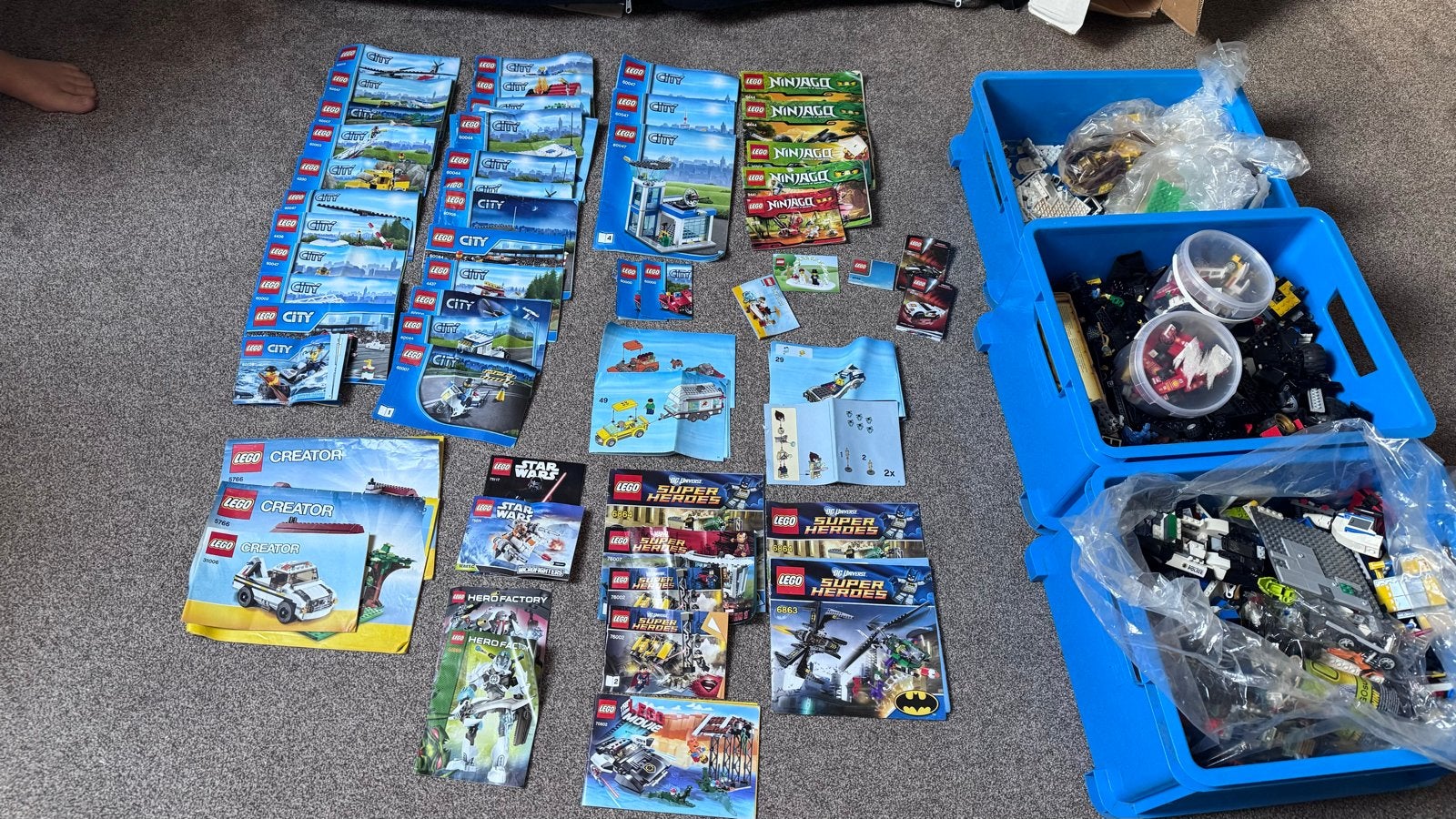 Partij losse LEGO (12,5kg) met instructieboekjes, Ophalen, Gebruikt, Overige thema's, Lego