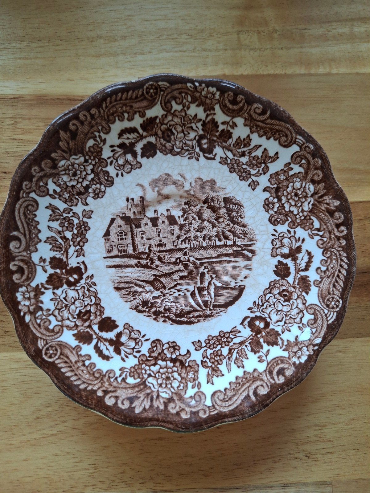 Antiek Royal Worcester Palissy Avon Scenes Bordje, Ophalen of Verzenden