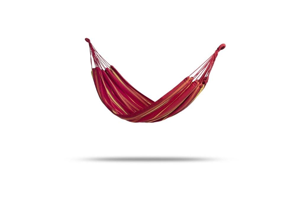 Hangmat 909 Outdoor rood 200x100cm, Tuin en Terras, Hangmatten, Nieuw, Eenpersoons, Opvouwbaar, Binnen, Buiten, Ophalen of Verzenden