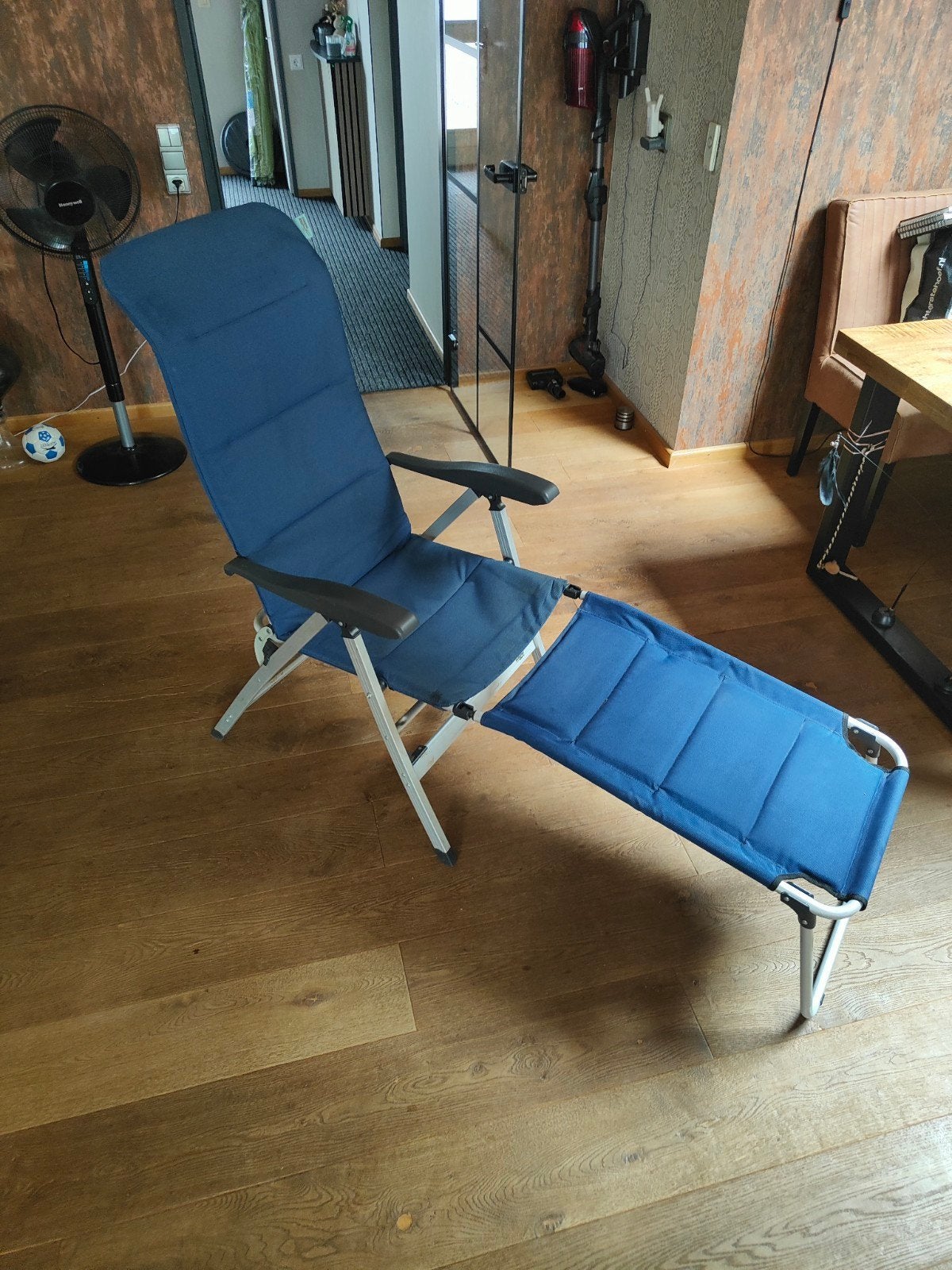 Campingstoel 2 stuks met voetenbank - gebruikt, Ophalen, Gebruikt, Campingstoel