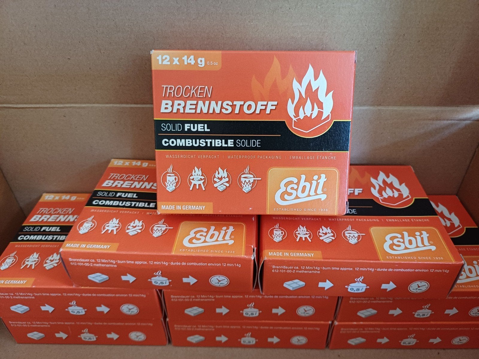9x Esbit Droge Brandstof 12x14g - Compact & Waterdicht, Ophalen of Verzenden, Nieuw