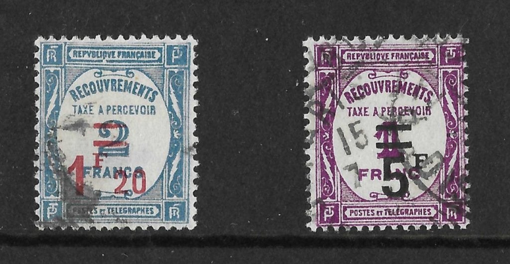 Frankrijk Portzegels Michel P 62-63, Postzegels en Munten, Postzegels | Europa | Frankrijk, Verzenden, Gestempeld