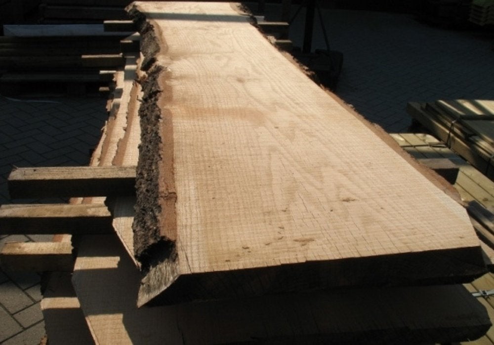Eiken tafel | Tafelblad | Boomstamblad voor € 295.00 /stuk !, Ophalen, Eikenhout, 50 tot 100 cm, Rechthoekig