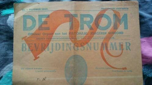 krant de Trom no.1 october 1944 bevrijdingsnummer, Ophalen of Verzenden, 1940 tot 1960, Nederland, Krant