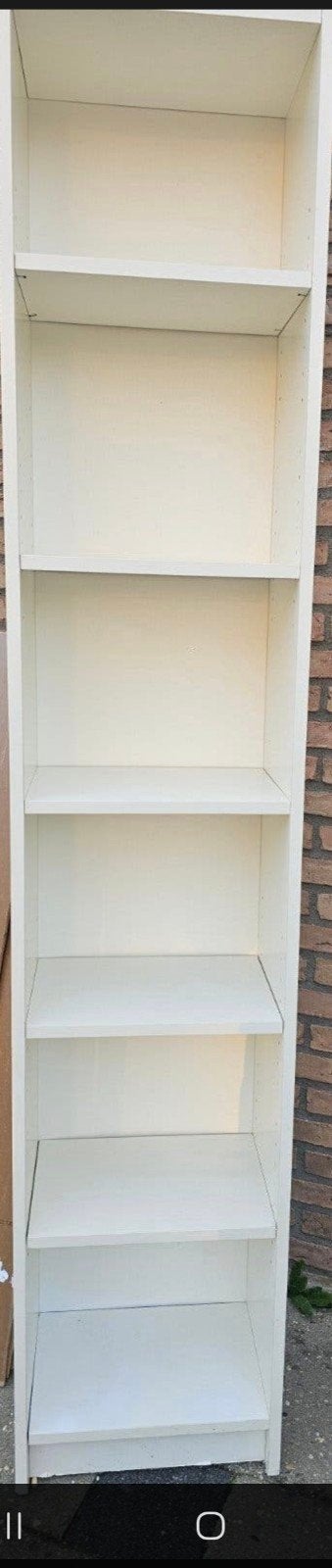 Witte boekenkast met planken, Ophalen, Met plank(en), Minder dan 50 cm, Gebruikt