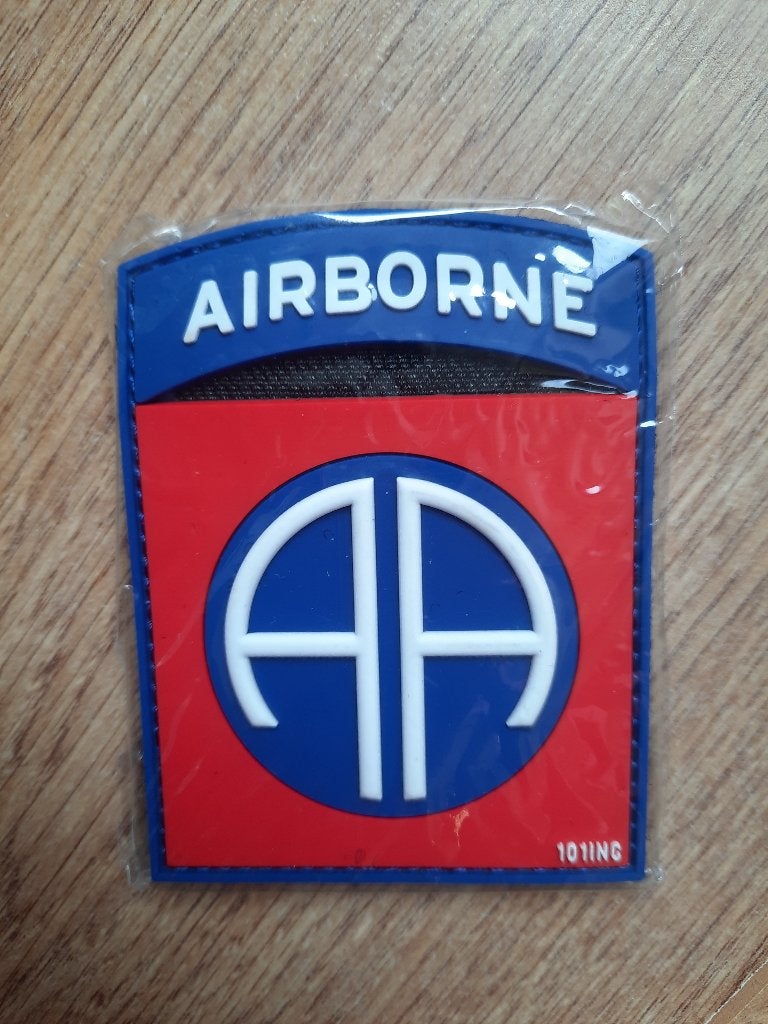 Patch 3D PVC Airborne 82nd (3 kleuren), Ophalen of Verzenden, Overige soorten, Amerika, Embleem of Badge