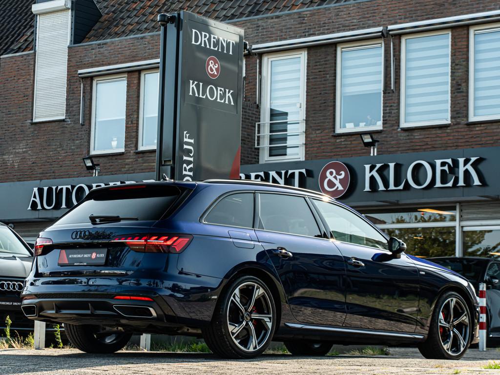 Audi A4 Avant 40 TFSI S edition PANO RS SCHAALSTOEL BLACK OP, Gebruikt, 4 cilinders, 1984 cc, Blauw