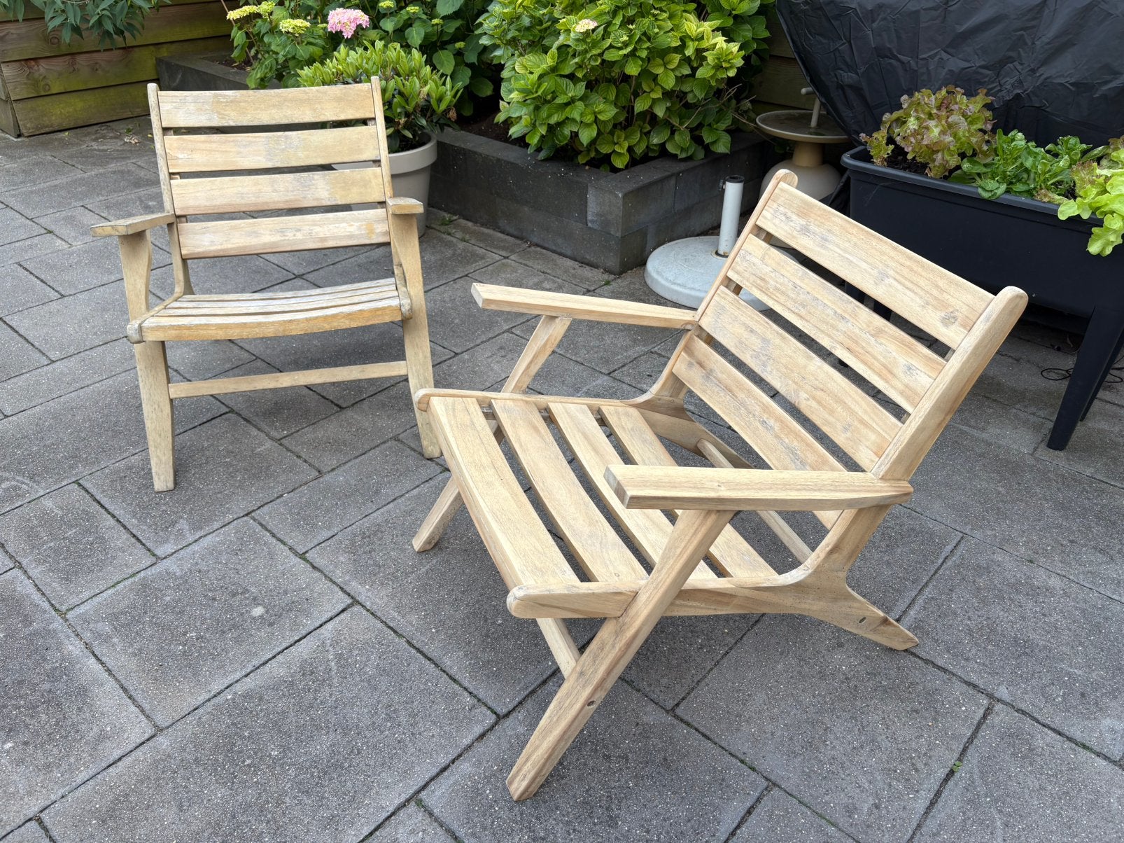 2 x tuinstoel Carolina vd Karwei, Ophalen, Gebruikt, Hout, Stoel