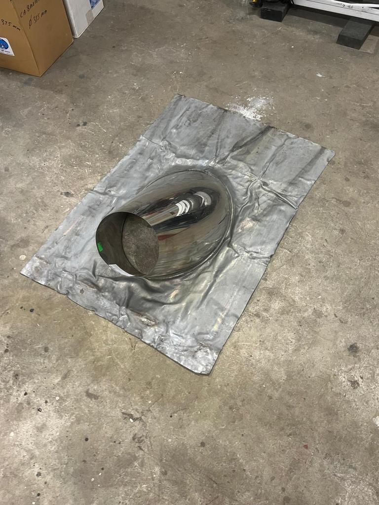 Kachelpijp doorvoer dak RVS - 22 cm, Ophalen of Verzenden, Zo goed als nieuw, Minder dan 5 m²