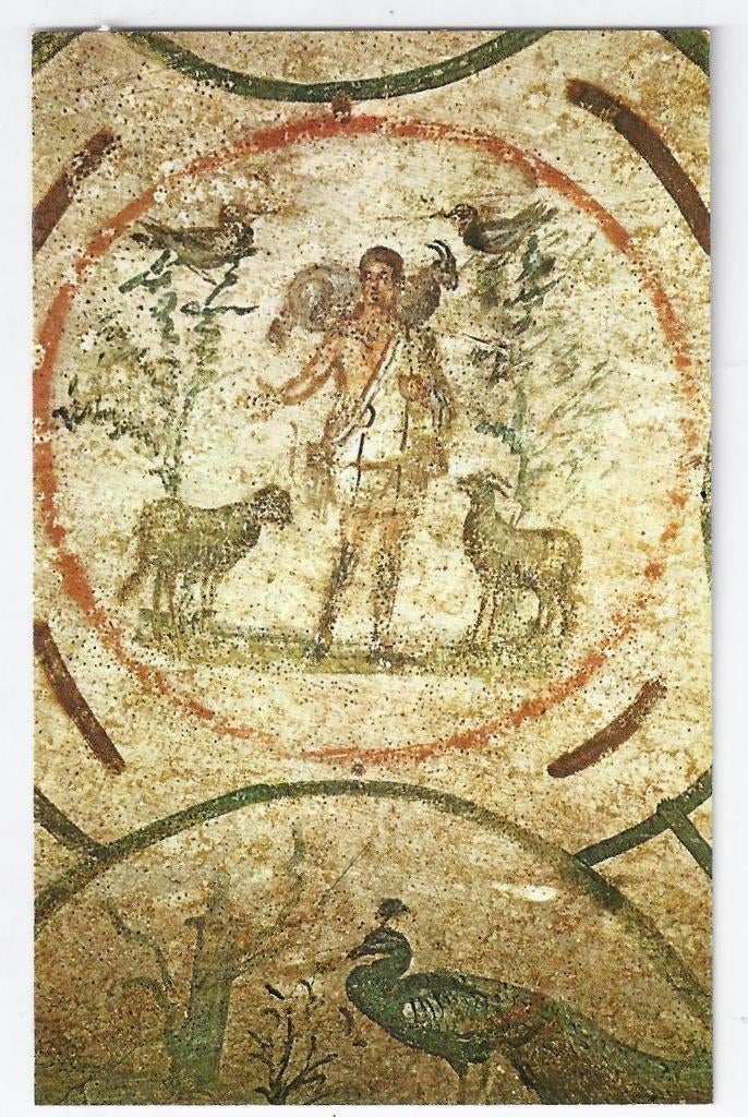 Bo71 devotieprentje catacomba di priscilla, Verzenden, Zo goed als nieuw, Kaart of Prent
