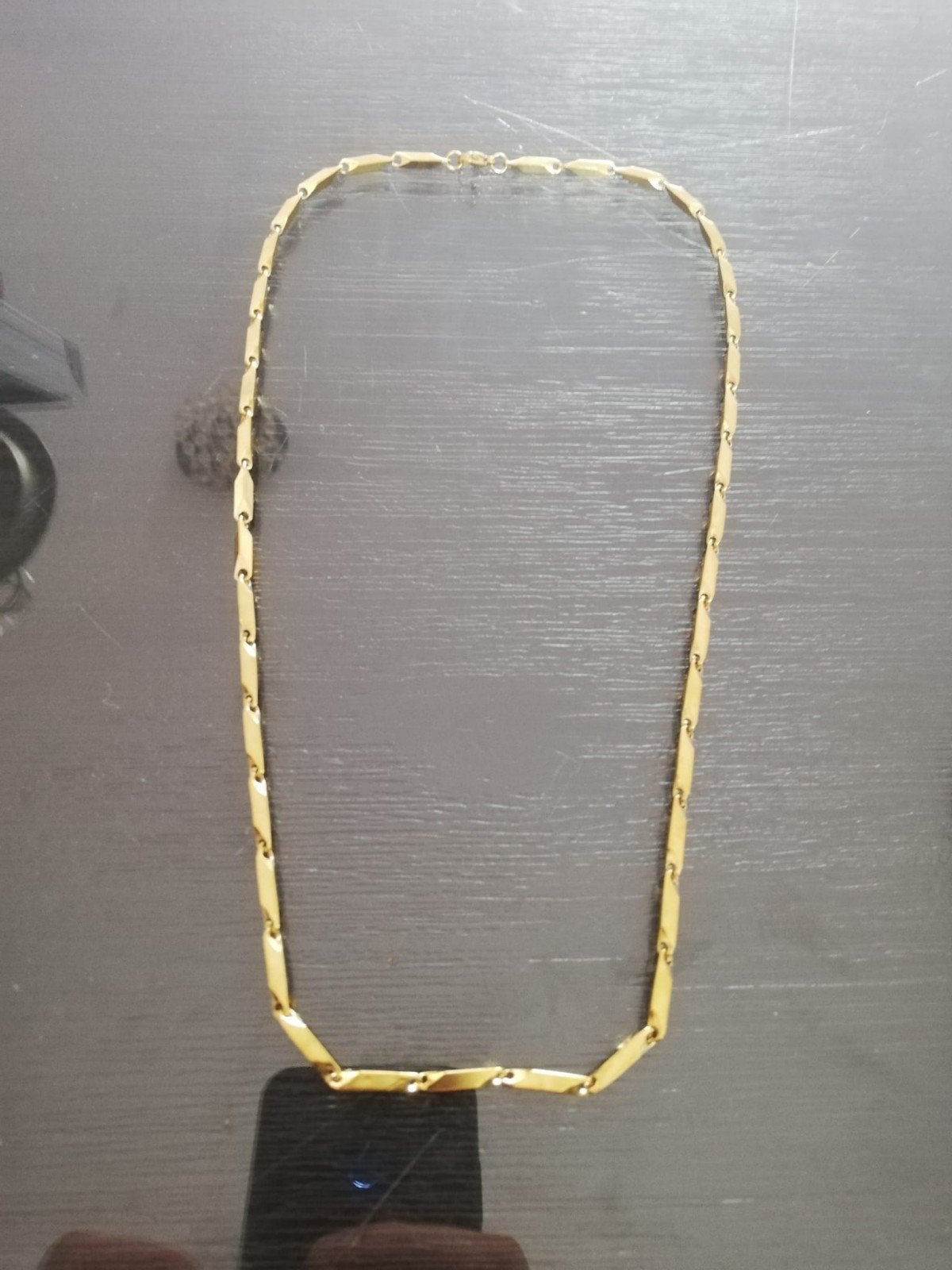 18k Gold Plated Ketting 60 cm lang, 5 mm breed, Ophalen of Verzenden, Nieuw, Goud, Overige materialen