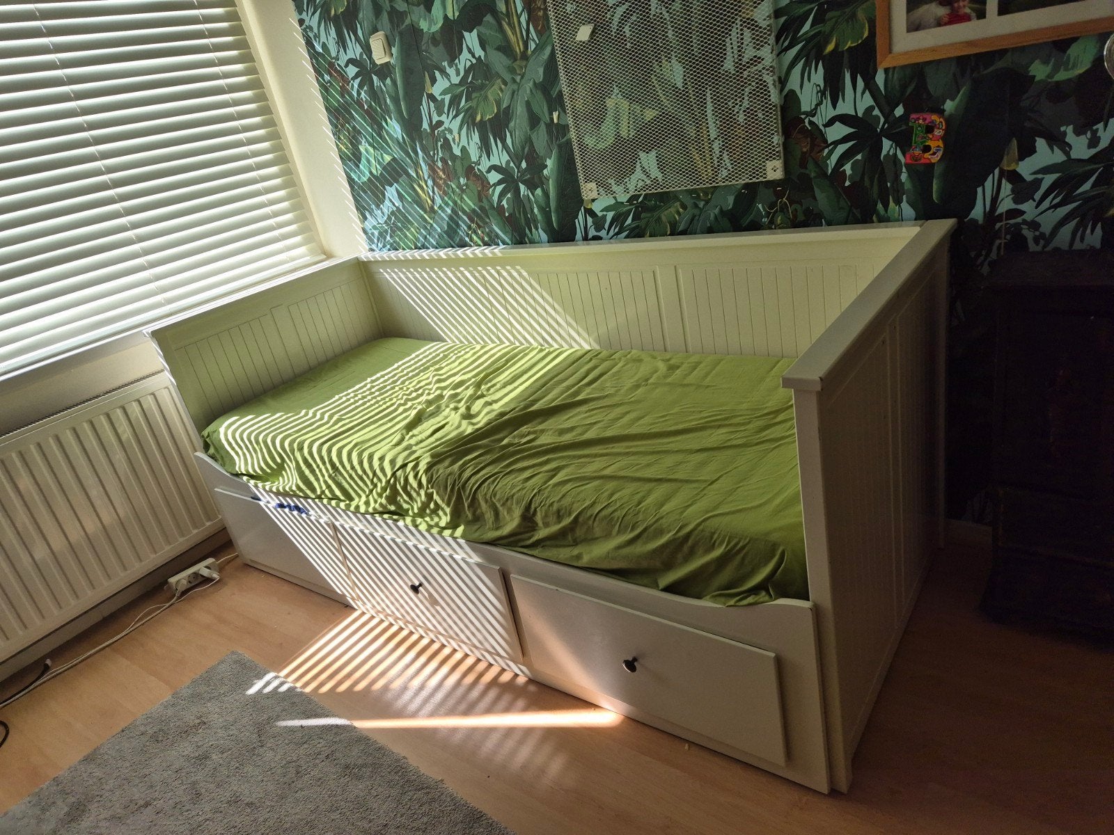 IKEA Hemnes Bedbank met 3 lades - Wit, Ophalen, Gebruikt, Eenpersoons, Wit