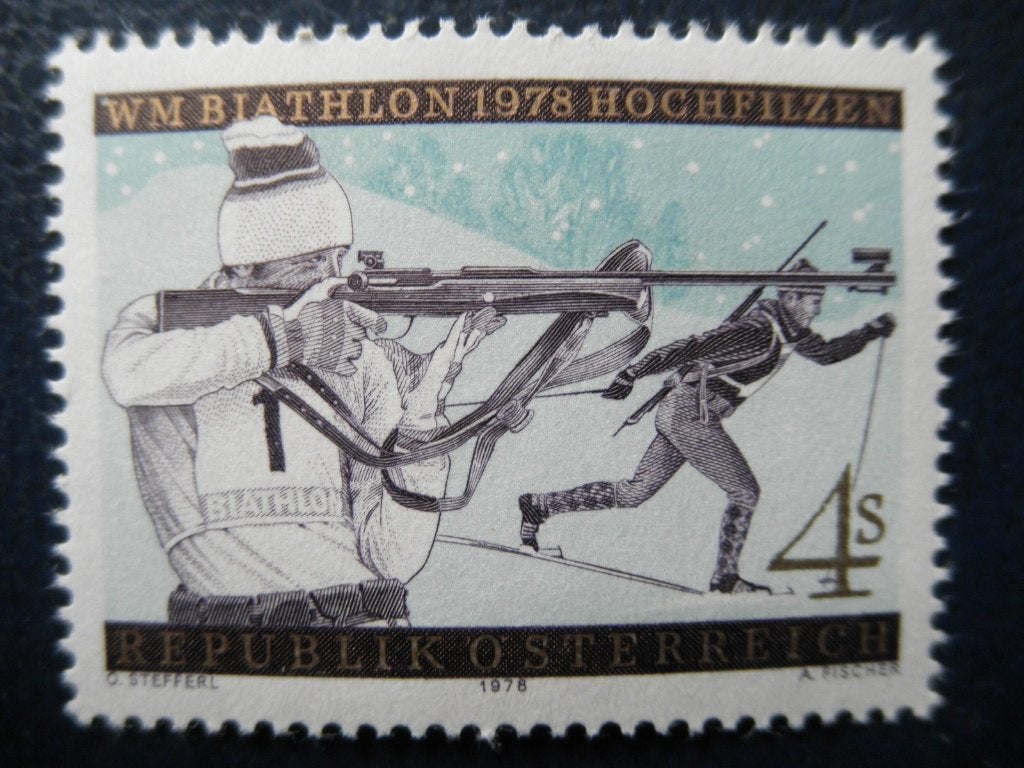 Postzegels Oostenrijk 1978 biathlon - cw. 0,80 postfris., Ophalen of Verzenden, Postfris