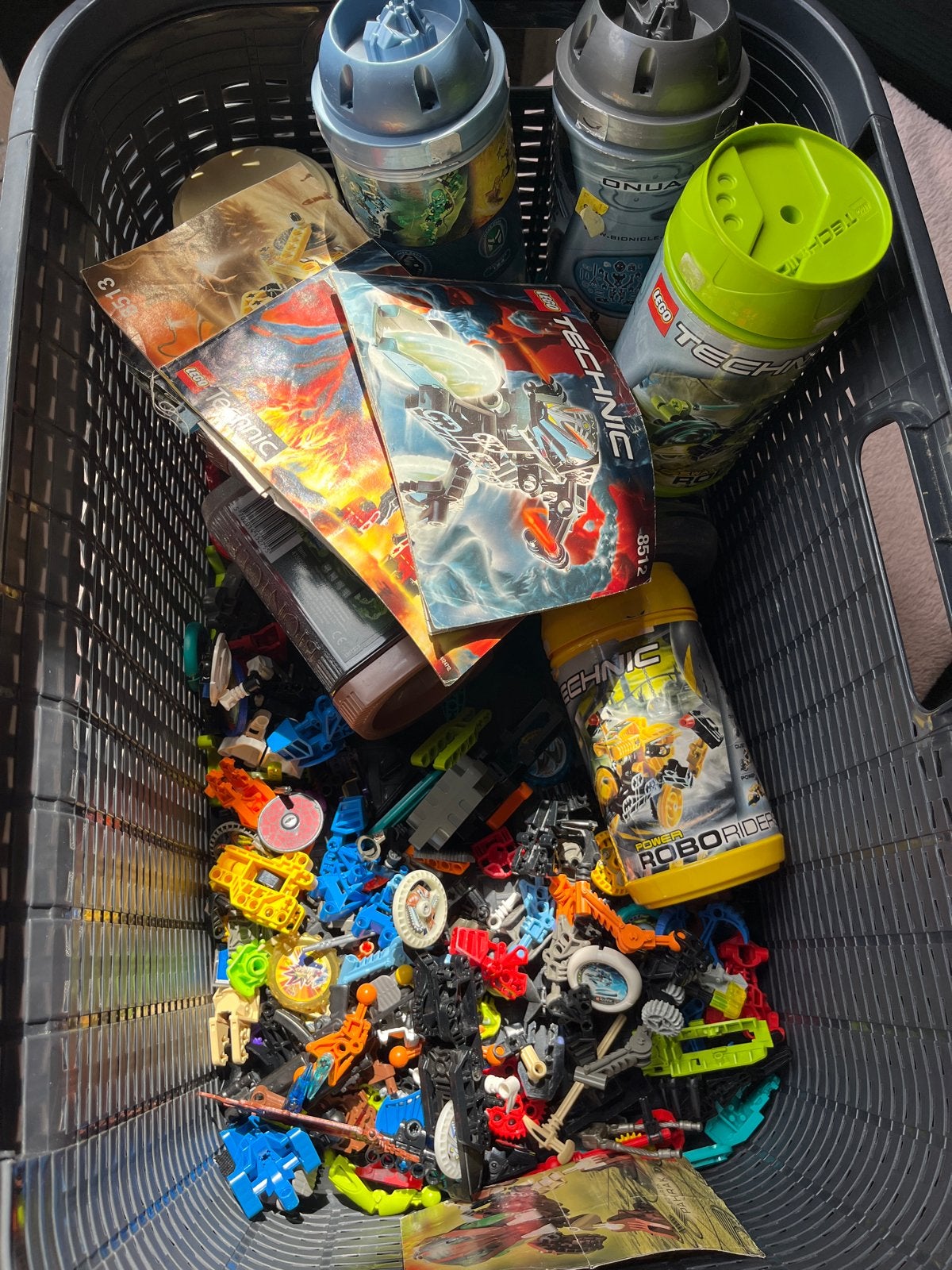 Grote partij Lego Technic/Bionicle met boekjes, Ophalen, Gebruikt, Overige merken