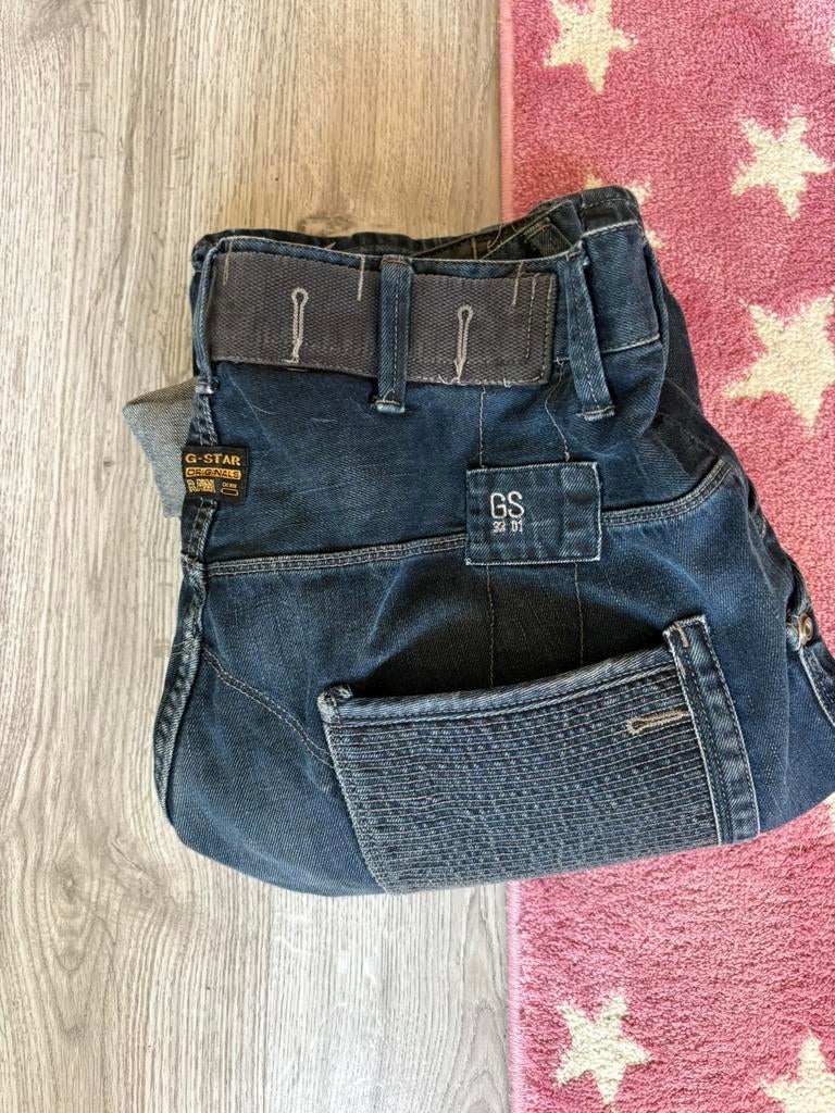 G-Star RAW 3301 W 33 L 34 🟢👈, Ophalen of Verzenden, Zo goed als nieuw, Blauw, W33 - W34 (confectie 48/50)