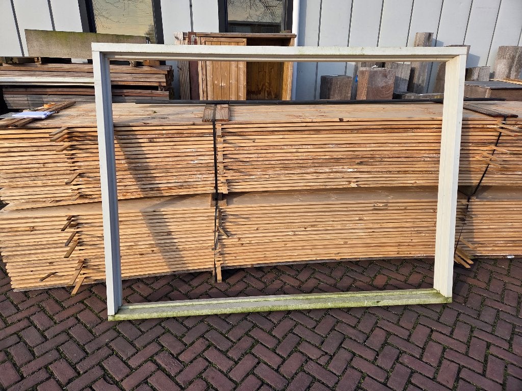 Hardhouten Kozijn 245x180 cm - nieuw, Raamkozijn, Nieuw, Hout, Ophalen