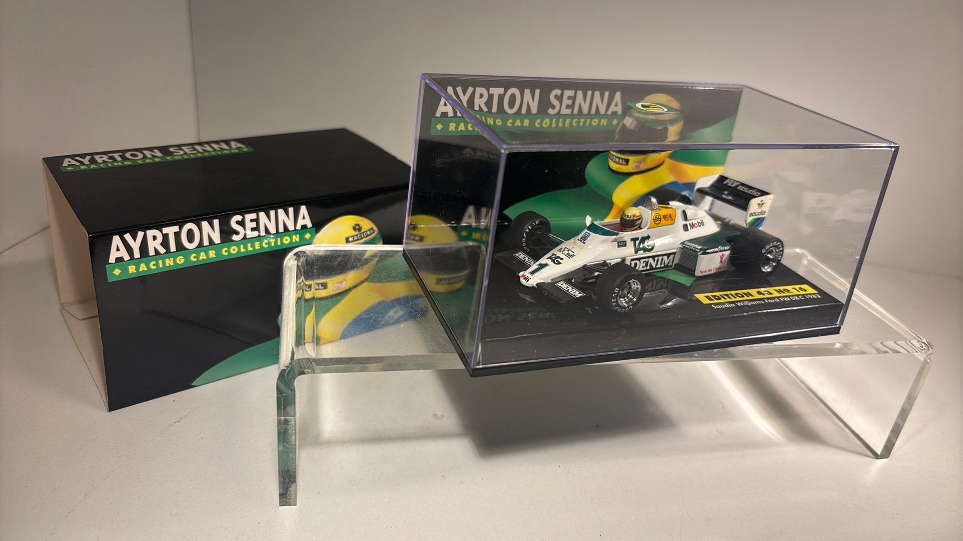 F1 saudia williams ford fw08c senna 1983 minichamps 1.43, Auto, Ophalen of Verzenden, MiniChamps, A