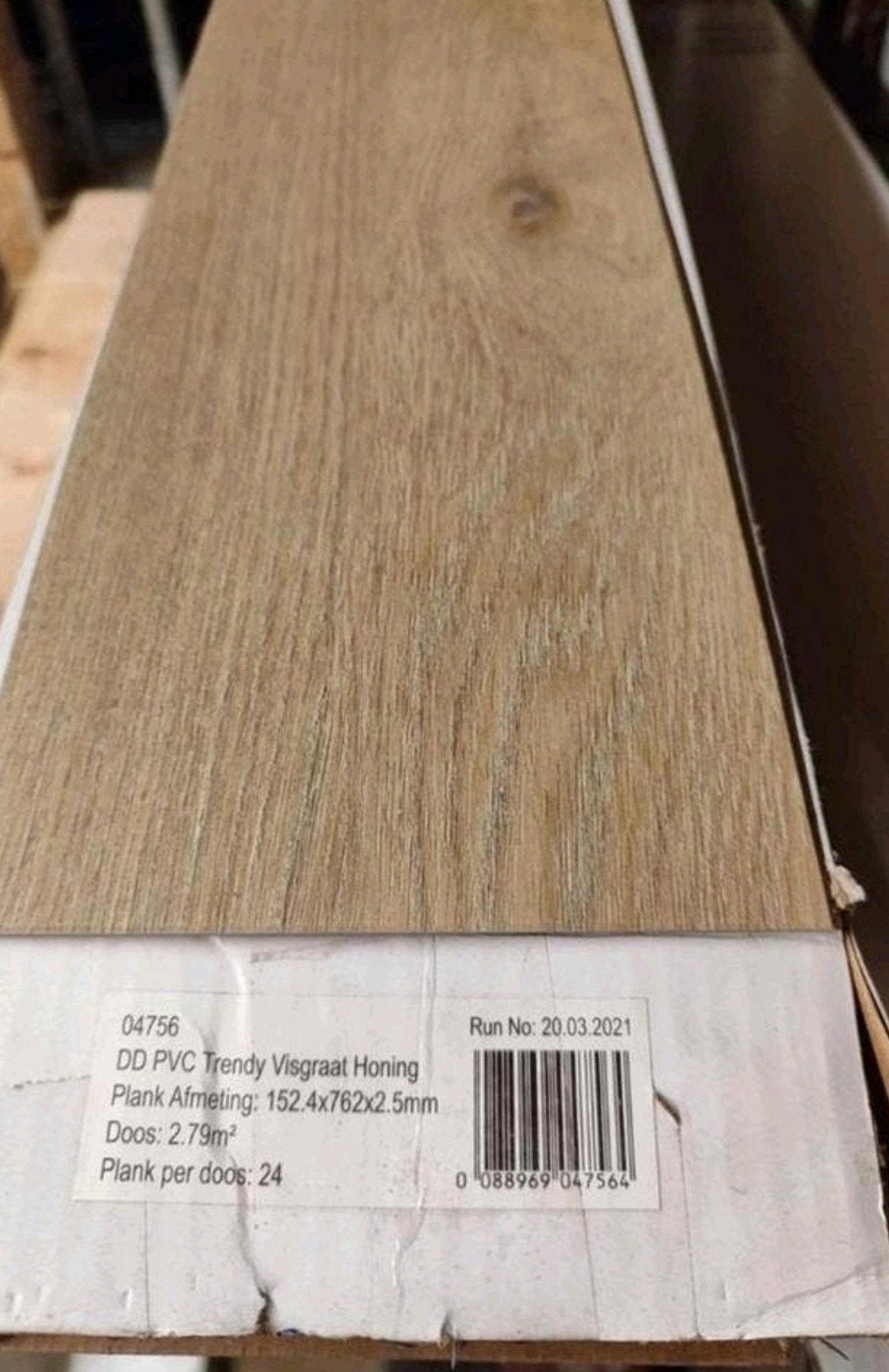Visgraat pvc trendy honing 2.79m2, Ophalen of Verzenden, Nieuw, 75 m² of meer, Overige typen