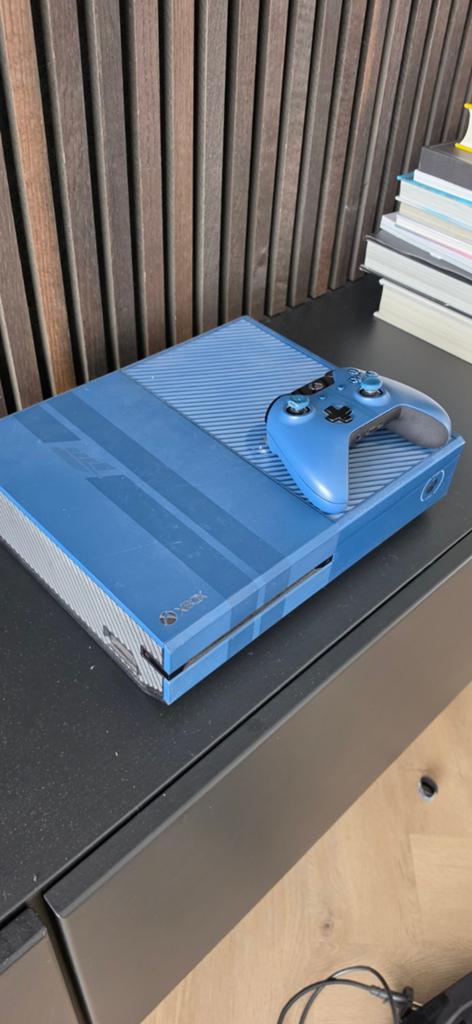 Xbox One Forza Editie - Blauw met Controller, Spelcomputers en Games, Spelcomputers | Xbox One, Gebruikt, Xbox One, 500 GB, Met 1 controller
