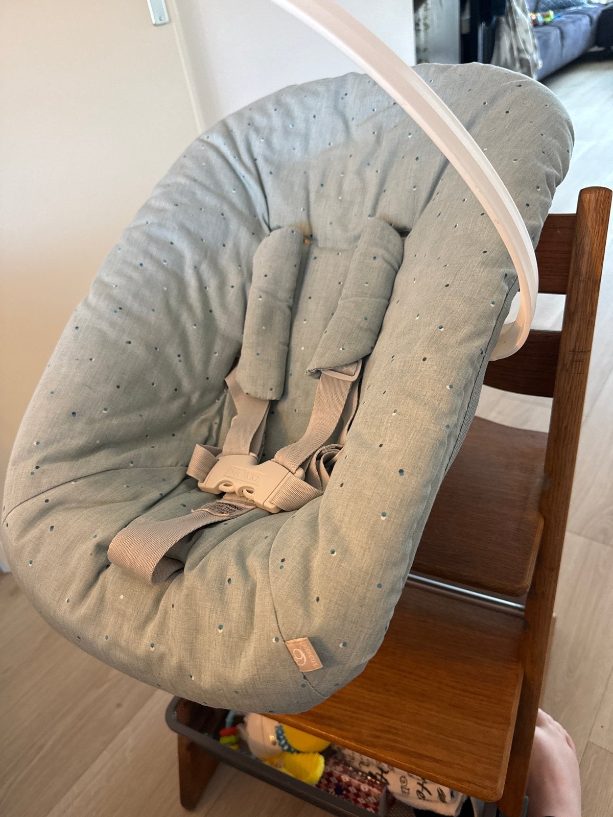 Stokke Tripp Trapp Newborn Set met speelboog, Ophalen of Verzenden, Zo goed als nieuw, Overige typen, Gordel(s)