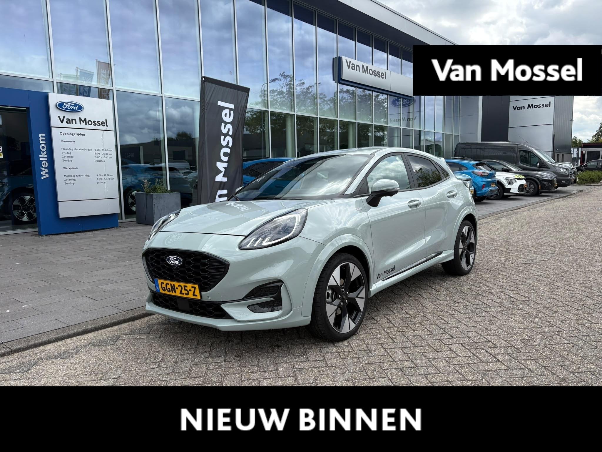 Ford Puma 1.0 EcoBoost Hybrid ST-Line X | MATRIX LED KOPLAMP, Auto's, Ford, 12 maanden, Puma, Euro 6, Leder en Stof