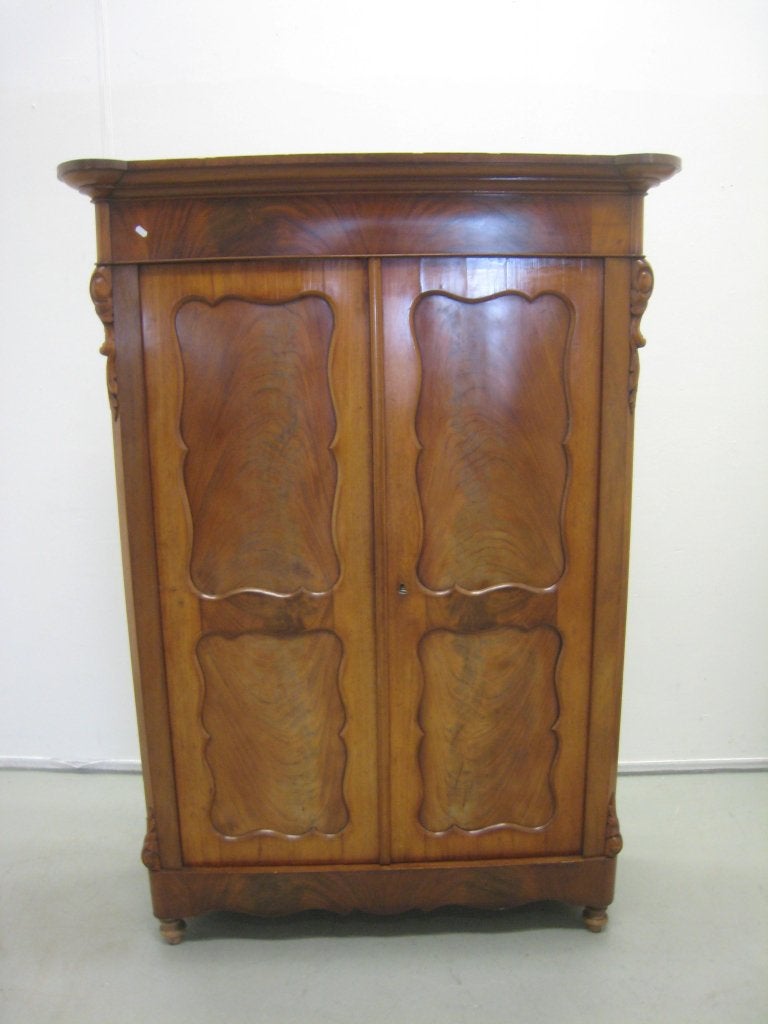 Mahonie Biedermeier kabinet, Antiek en Kunst