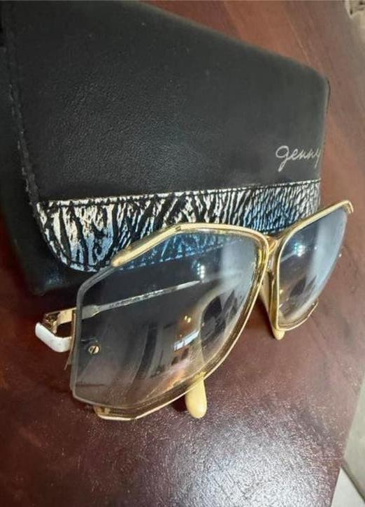 Vintage Cazal zonnebril met Jenny etui, Overige merken, Gebruikt, Zonnebril, Overige kleuren
