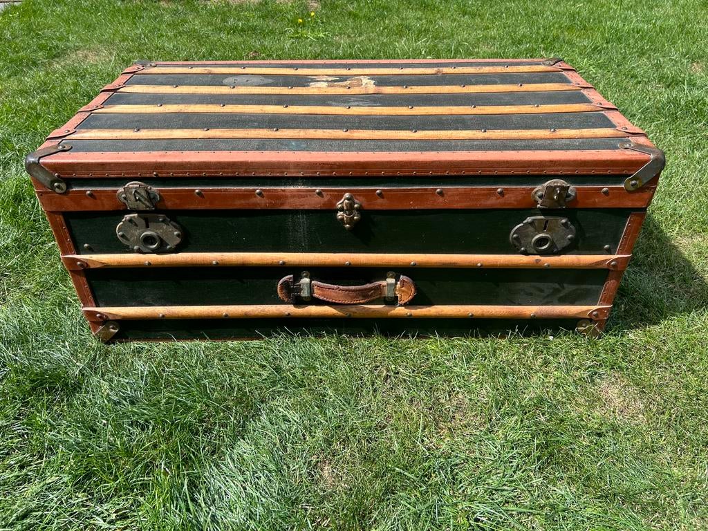 Stoombootkoffer, antiek, louis Vuitton?, Ophalen of Verzenden, Zo goed als nieuw, 100 tot 150 cm