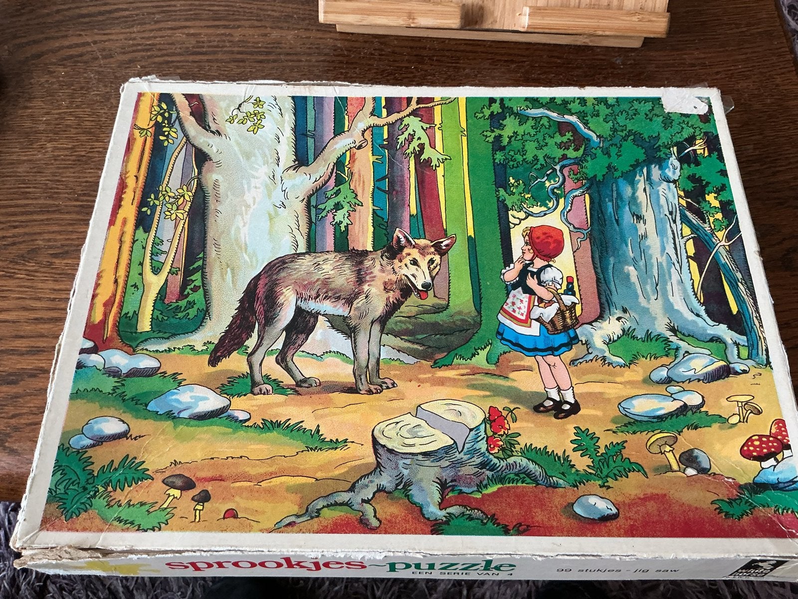 Sprookjes Puzzel Roodkapje en de Wolf (99 stukjes), Ophalen of Verzenden, Meer dan 50 stukjes, Gebruikt, 6 jaar of ouder