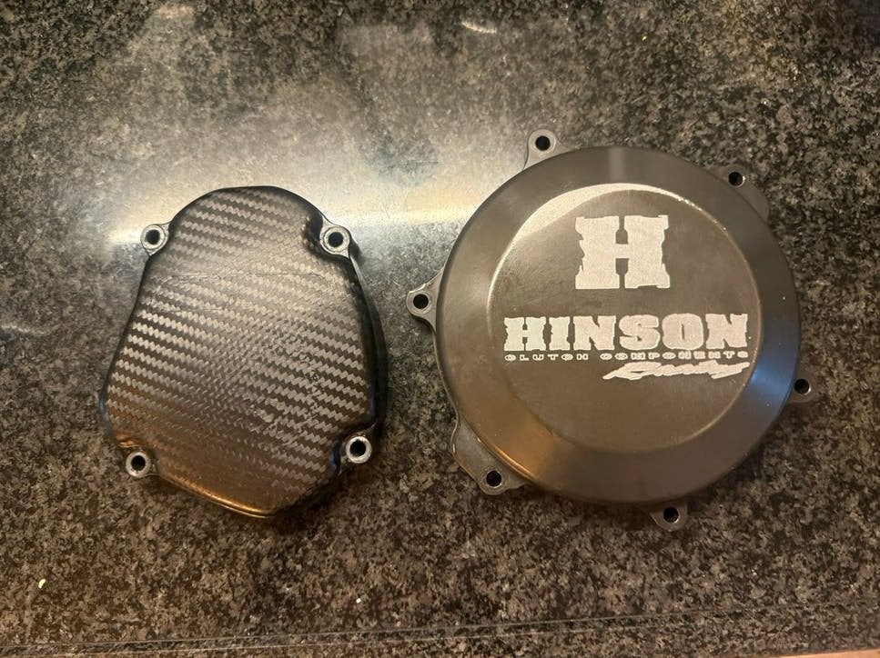 Hinson koppelingsdeksel & GYTR ontstekingsdeksel YZ125, Ophalen, Gebruikt