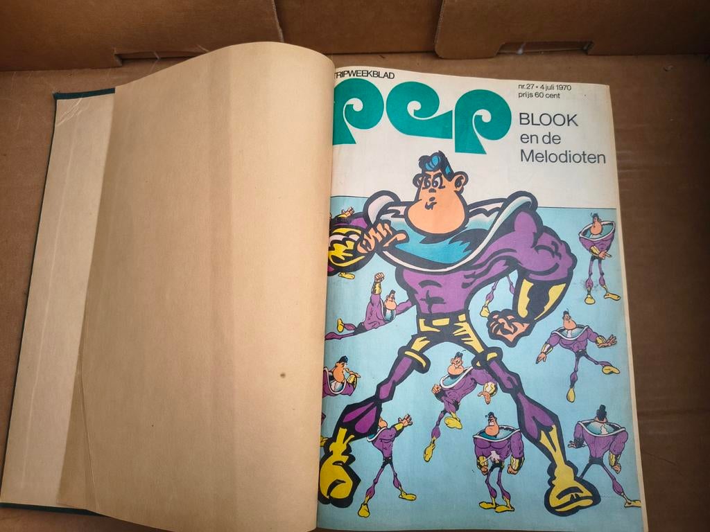 4 verzamelbanden Pep stripweekblad - Jaren '60/'70, Meerdere stripboeken, Ophalen of Verzenden, Gelezen