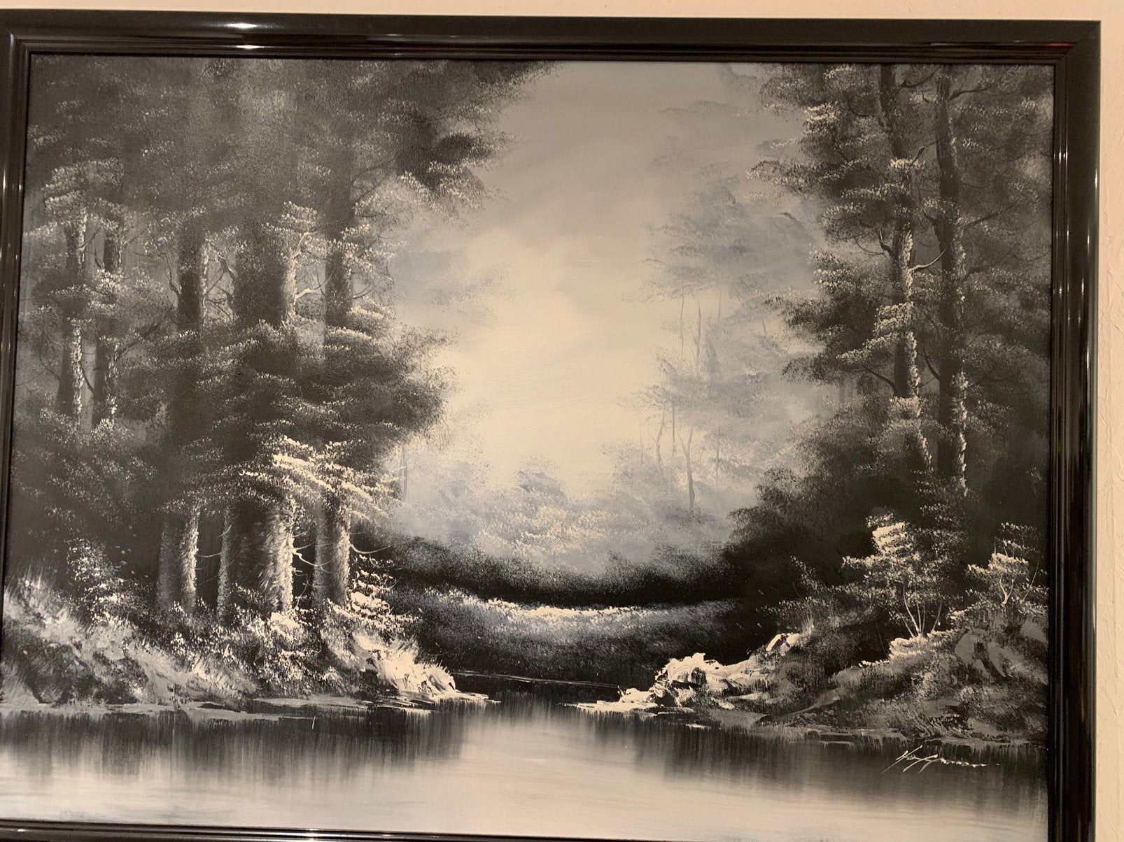 Prachtig schilderij van Hoffman - Mysterieus bosgezicht, Ophalen