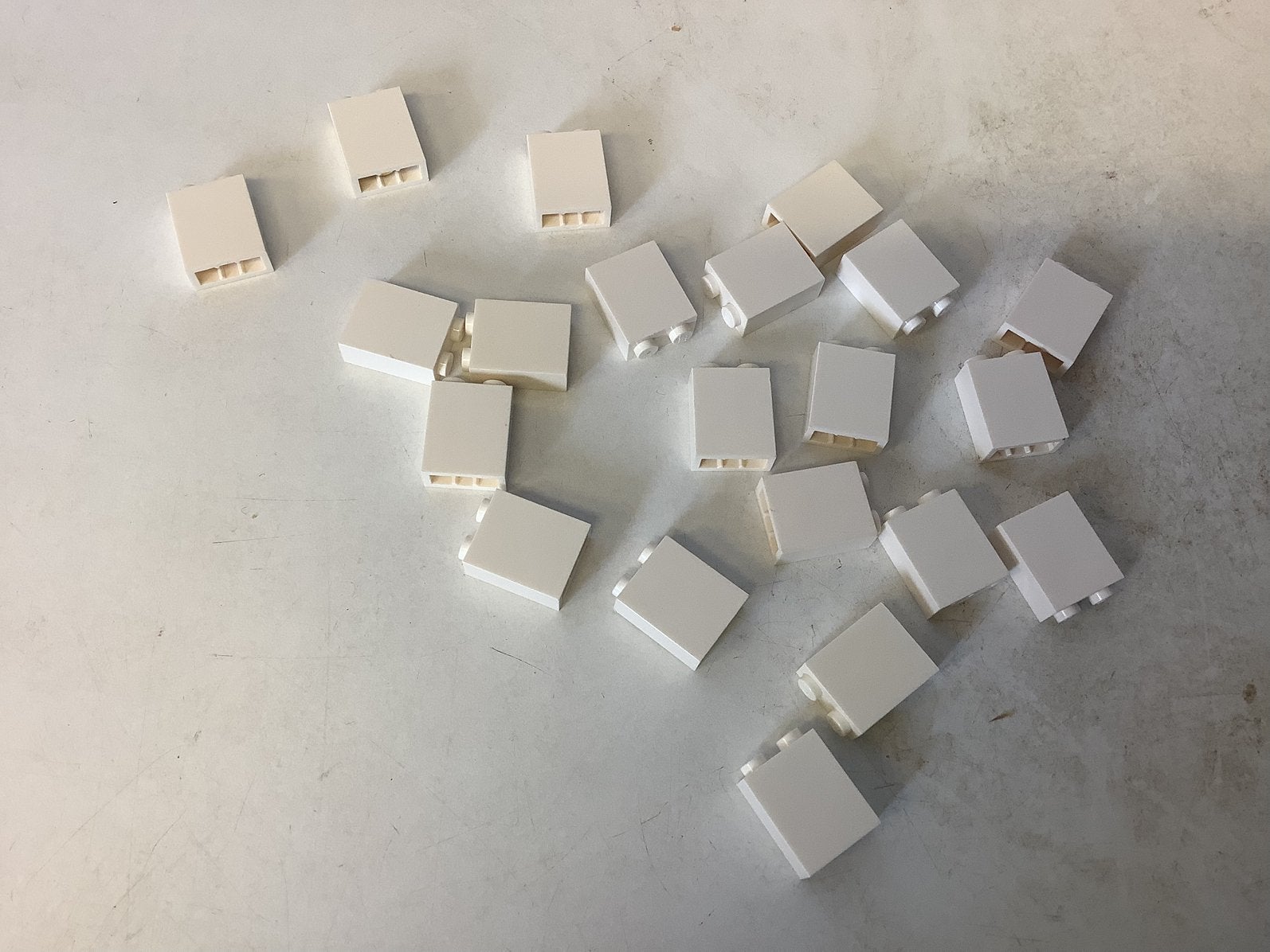 Lego steen 1x2x2 wit (3), Ophalen of Verzenden, Gebruikt, Losse stenen, Lego
