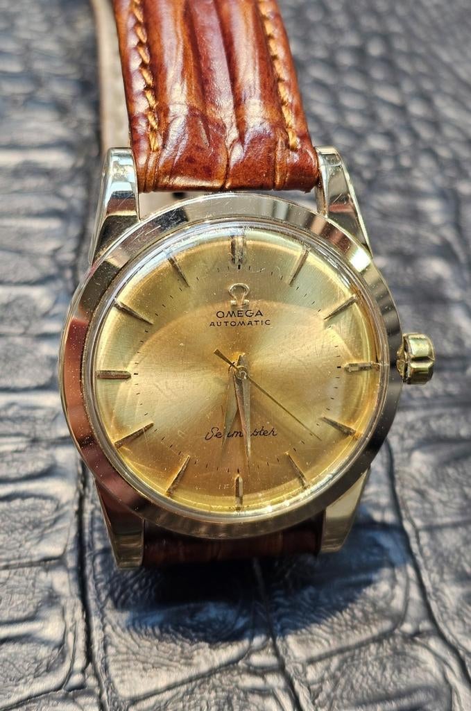 Omega Seamaster 14k goud 33mm, Ophalen of Verzenden, Goud, Omega