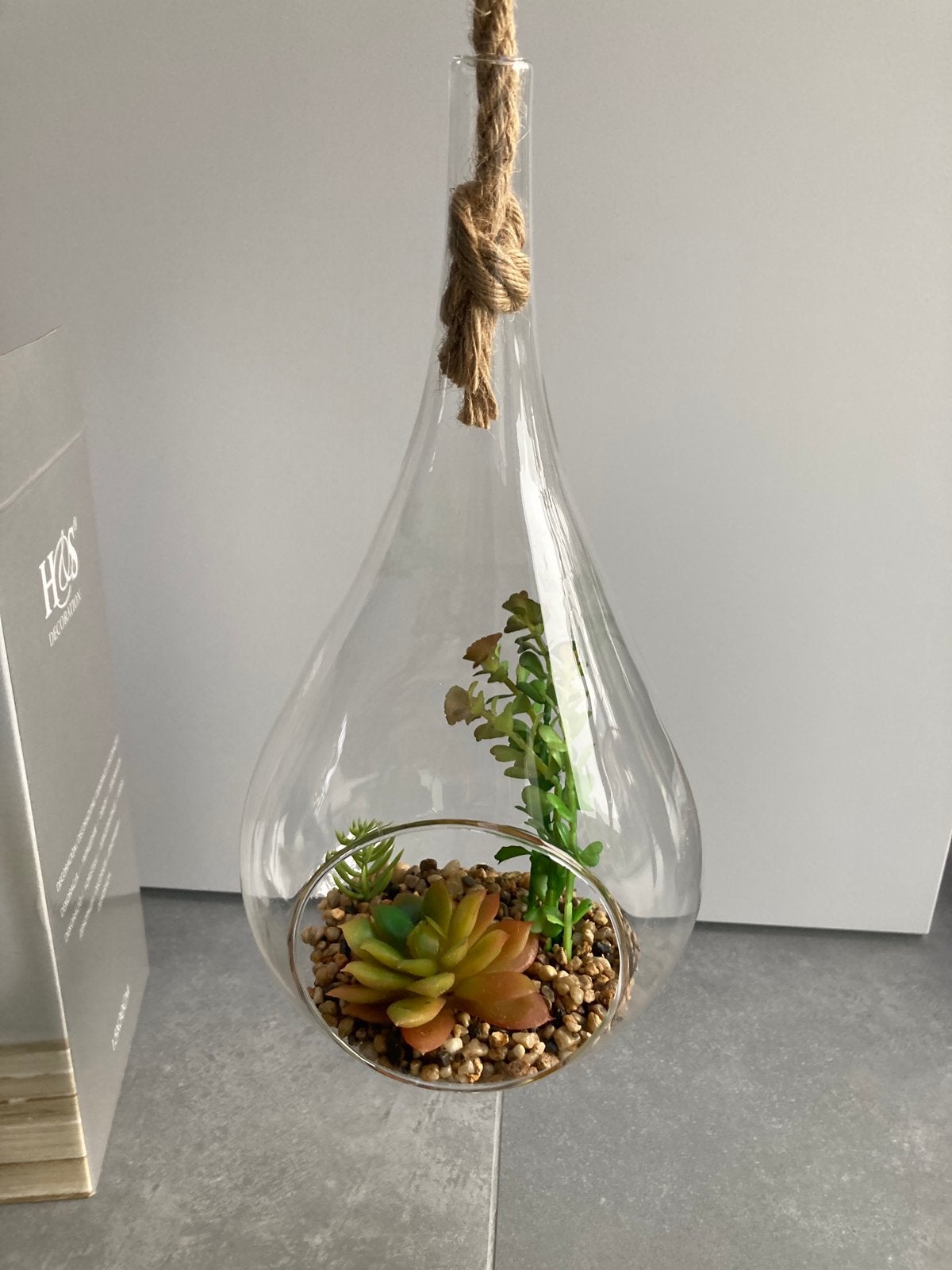 Glazen stolp - decoratie - kunstplanten, Huis en Inrichting, Woonaccessoires | Stolpen, 15 cm, Nieuw, Ophalen of Verzenden, Inclusief decoratie
