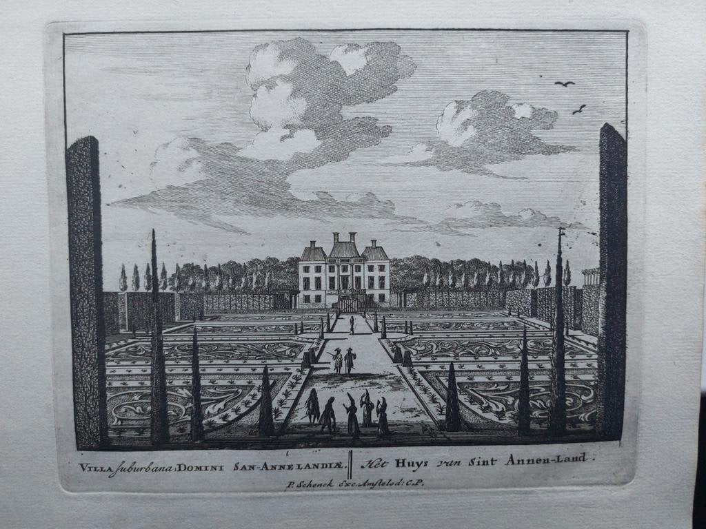 1 / Den Haag Landhuis Clingendael - Sint Annenland Gravure, Ophalen of Verzenden