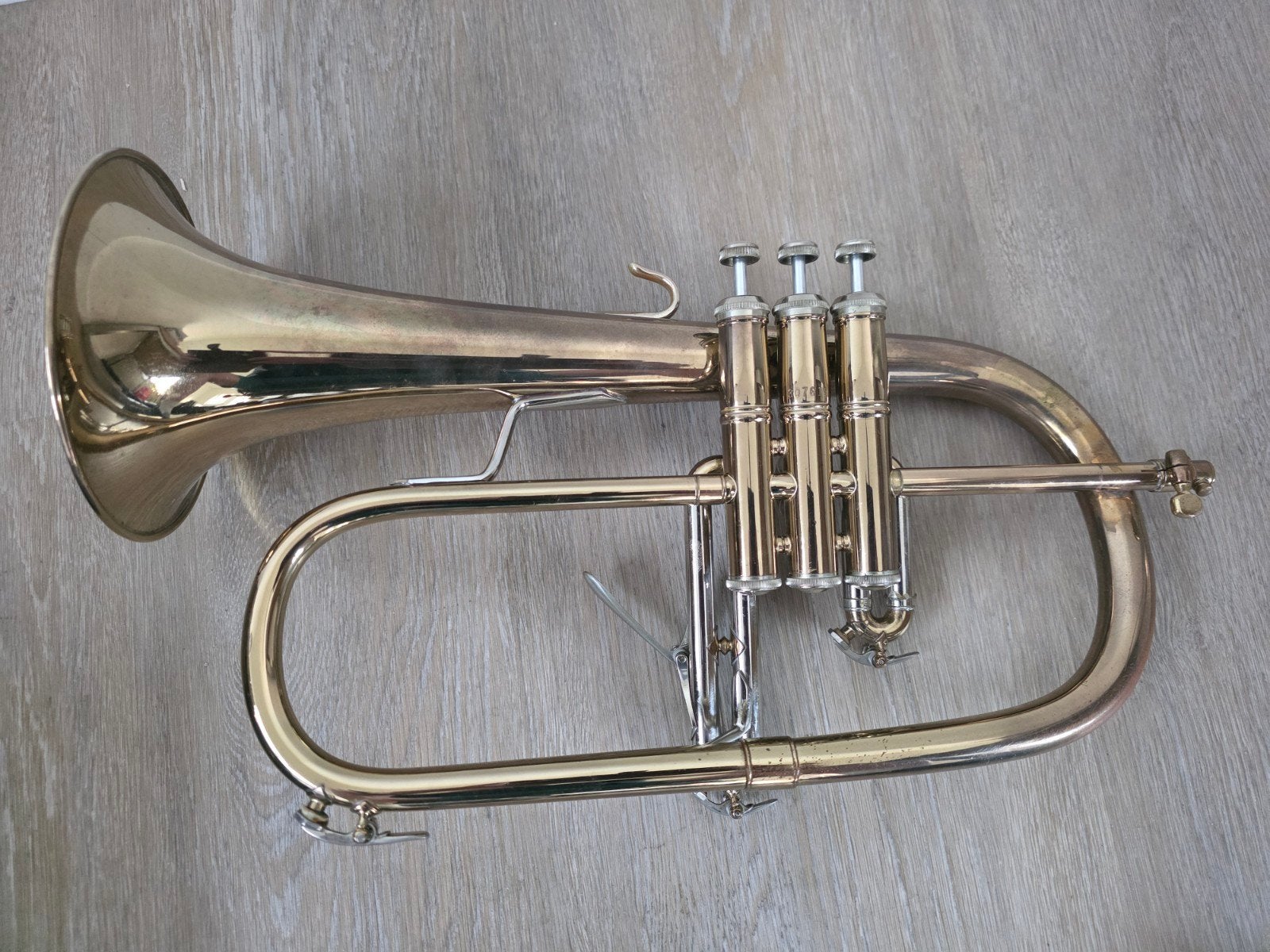 Bach Stradivarius model 183 flugelhorn, Ophalen of Verzenden, Gebruikt, Koperblazer, Met koffer of draagtas