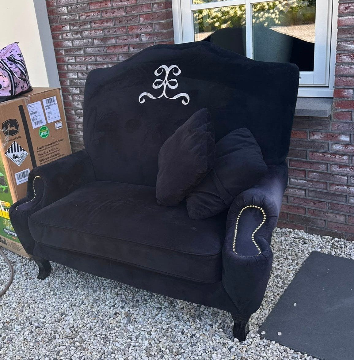 Gothic loveseat, Huis en Inrichting, Banken | Sofa's en Chaises Longues, Ophalen, Tweepersoons, 75 tot 100 cm, Zo goed als nieuw