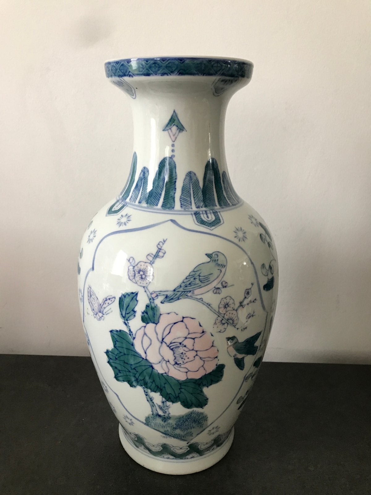 Antieke Chinese vaas met vogel- en bloemmotieven, Antiek en Kunst, Ophalen